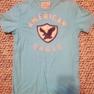 American Eagle Outfitters Blue Short Sleeve Tee with Logo.